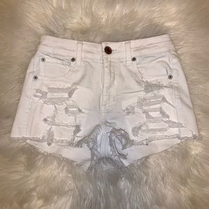 white american eagle shorts